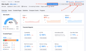 semrush site audit